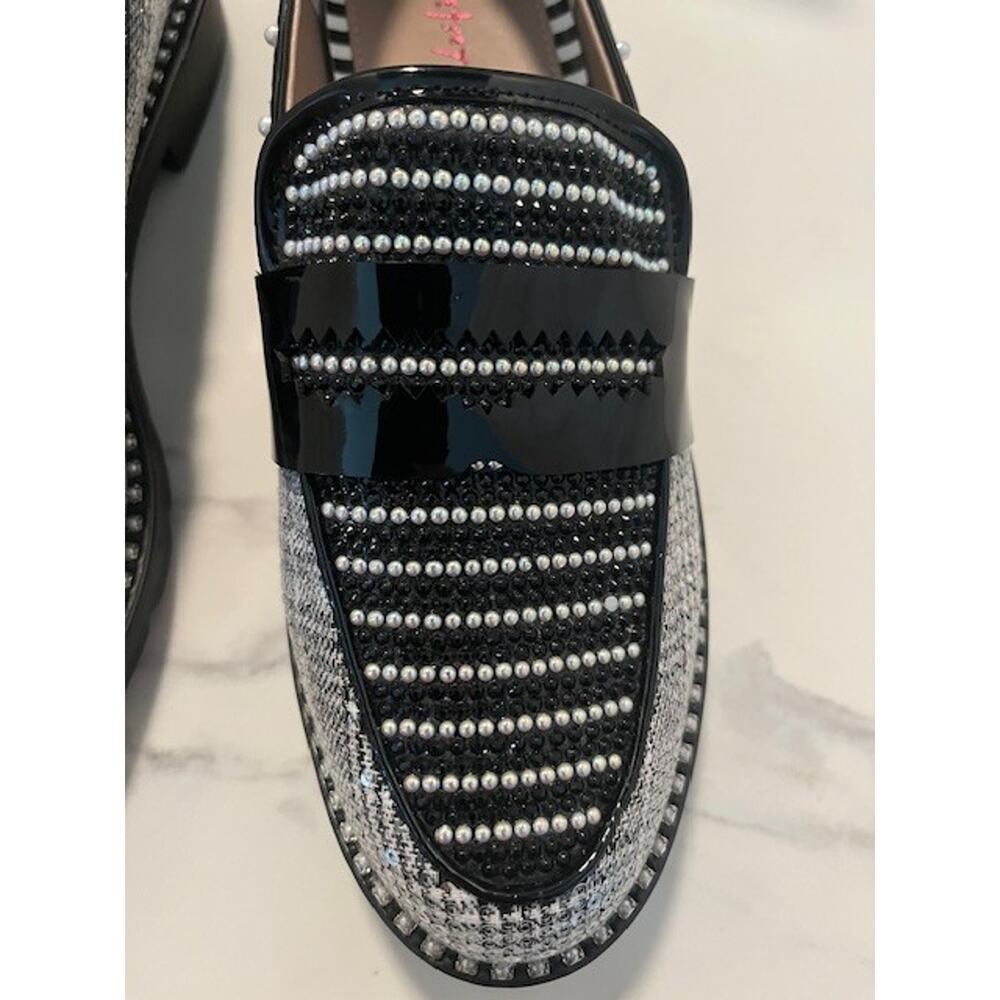 Betsey Johnson's Darian Black and White Gingham Plaid Loafers, Size 6.5, NWOT - Picture 8 of 13
